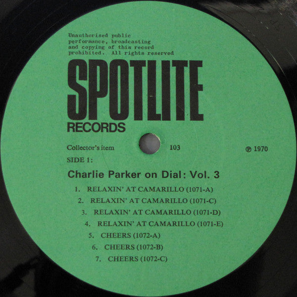 Charlie Parker On Dial Volume 3