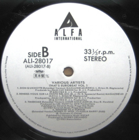 That's Eurobeat Vol. 1