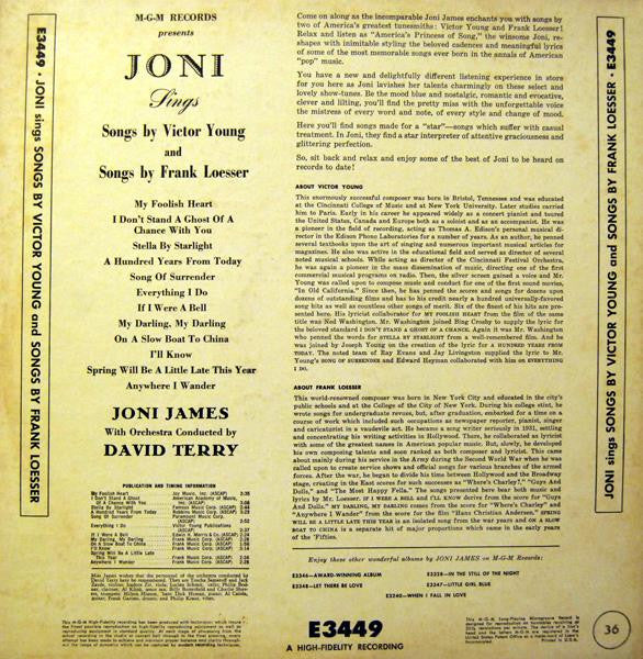Joni Sings Songs By Victor Young And Songs By Frank Loesser