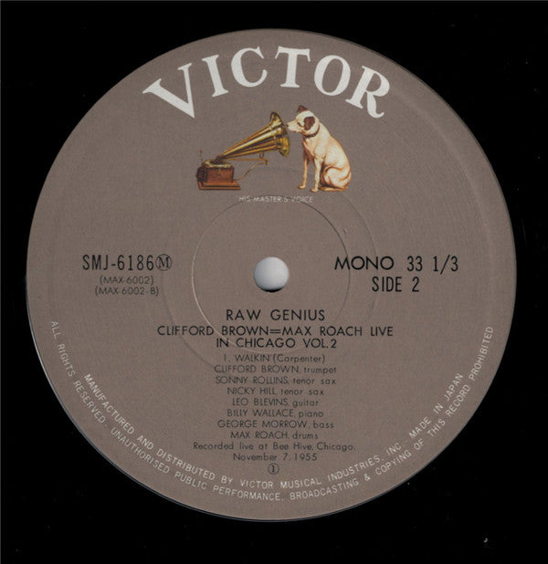 Raw Genius - Live At Bee Hive Chicago 1955 Vol 2