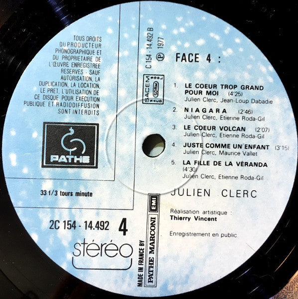 Julien Clerc (Enregistrement Public 1977)