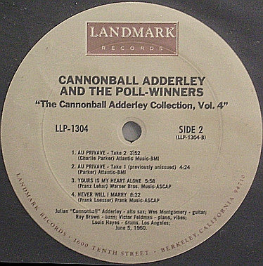 Cannonball Adderley And The Poll-Winners Featuring Ray Brown And Wes Montgomery