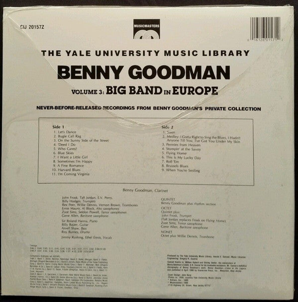 The Benny Goodman Yale Archives - Volume 3: Big Band In Europe