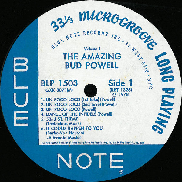 The Amazing Bud Powell, Volume 1