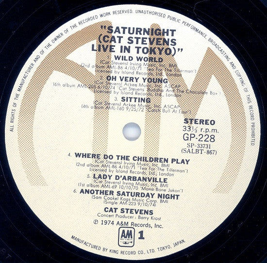 Saturnight (Cat Stevens Live In Tokyo)