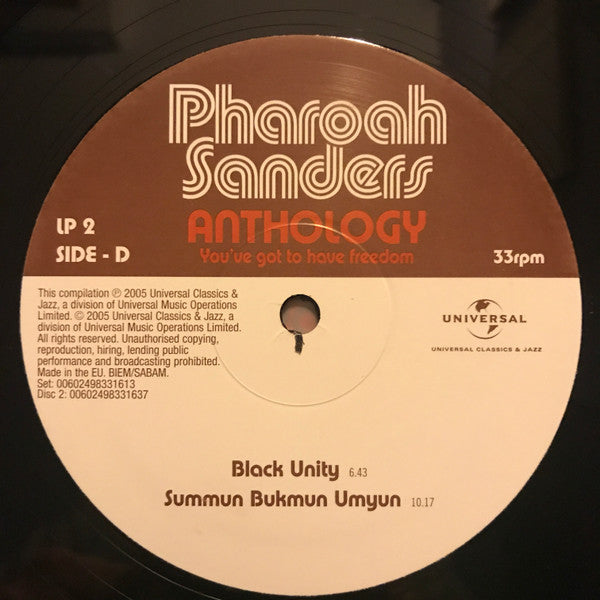 Anthology - You've Got To Have Freedom