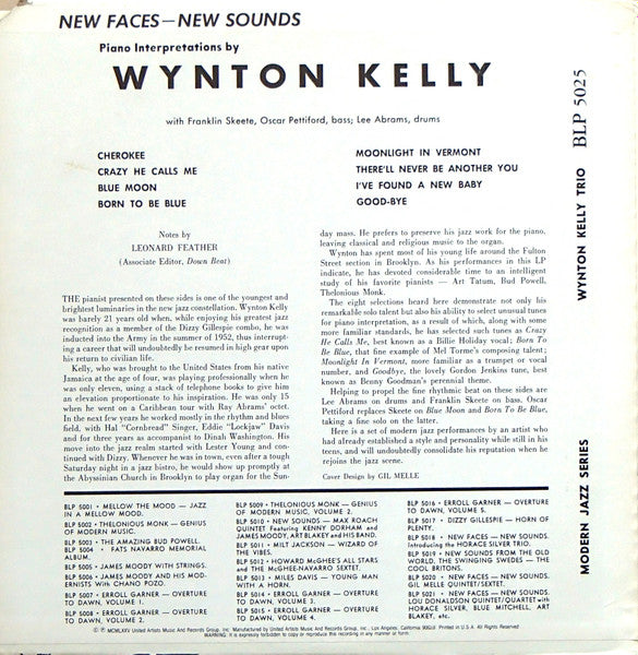 New Faces–New Sounds = ウィントン・ケリー・トリオ