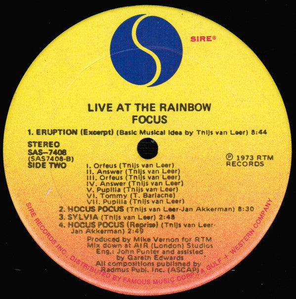 Live At The Rainbow