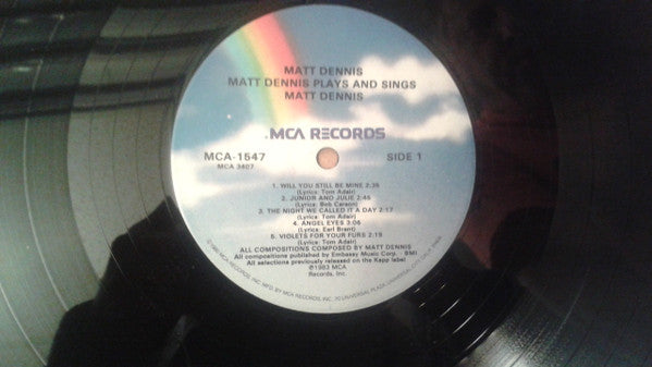 Plays And Sings Matt Dennis