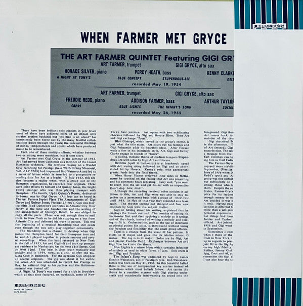 When Farmer Met Gryce