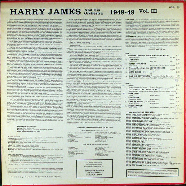 The Uncollected Harry James, Vol. 3, 1948-49
