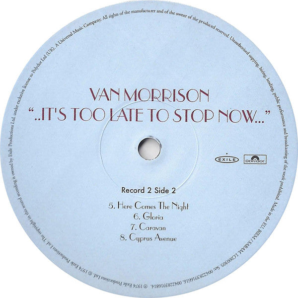 It's Too Late To Stop Now