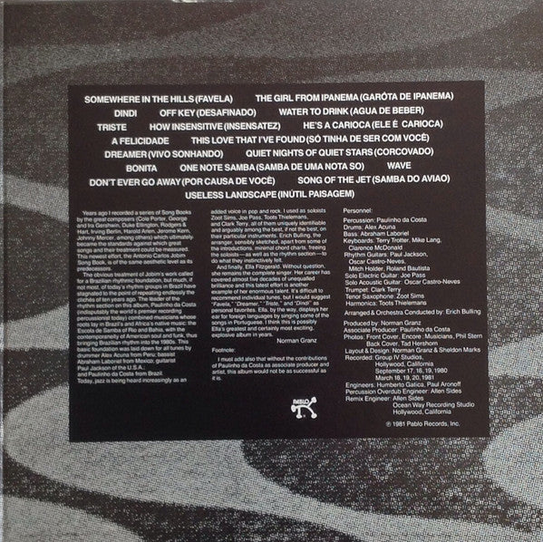 Ella Abraça Jobim - Ella Fitzgerald Sings The Antonio Carlos Jobim Song Book