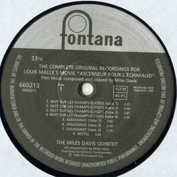 Lift To The Scaffold (Ascenseur Pour L'Échafaud)