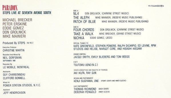 Paradox - Live At Seventh Avenue South