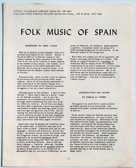 Folk Music Of Spain