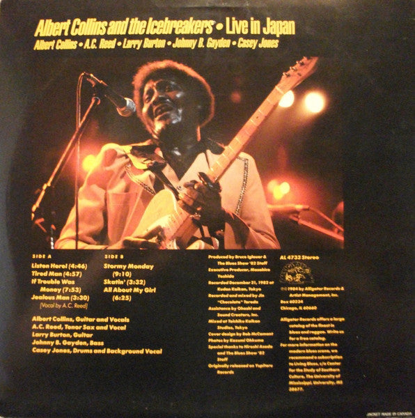 Release: Flash Frozen The Blues Show! Albert Collins Live-Vinyl-USA & Canada-1984-AL 4733-2248005