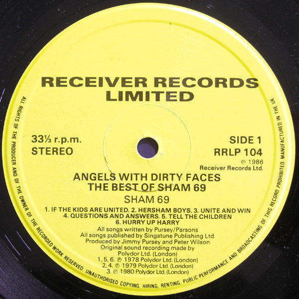 Angels With Dirty Faces - The Best Of Sham 69