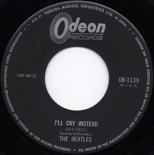 恋する二人 = I Should Have Known Better / ぼくが泣く = I'll Cry Instead