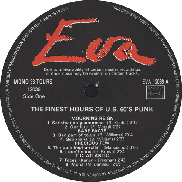 The Finest Hours Of U.S. 60's Punk