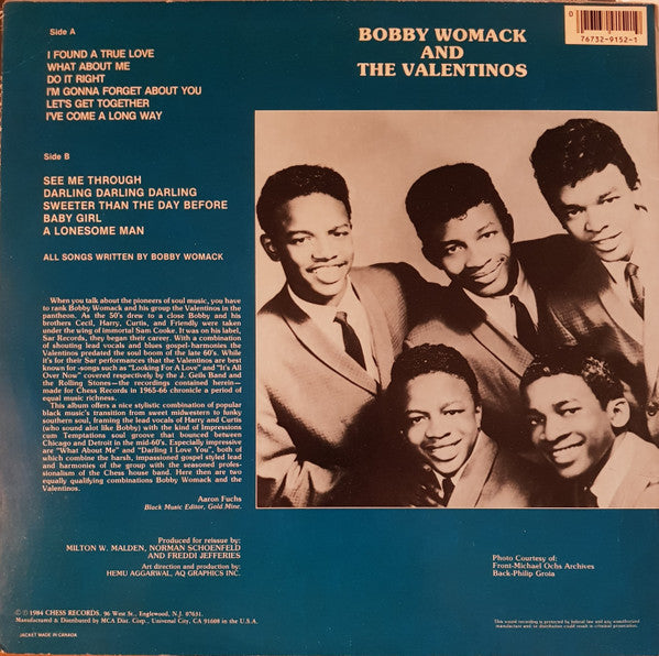 Release: Bobby Womack And The Valentinos-Vinyl-US-1984-CH 9152-1150609
