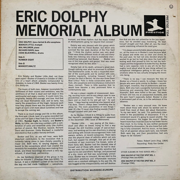 Memorial Album Recorded Live At The Five Spot