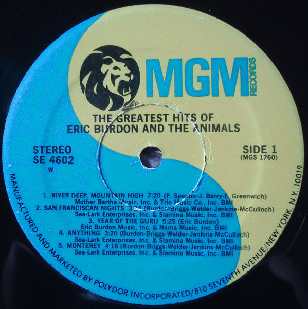 The Greatest Hits Of Eric Burdon And The Animals