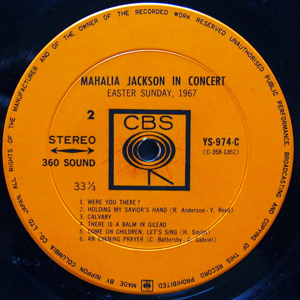 Mahalia Jackson In Concert Easter Sunday, 1967