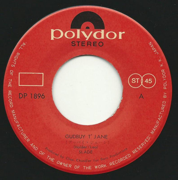 Gudbuy T' Jane / I Won't Let It 'Appen Agen