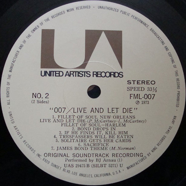 007/Live And Let Die (Original Motion Picture Soundtrack)
