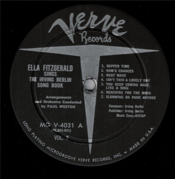 Sings The Irving Berlin Songbook, Volume 2