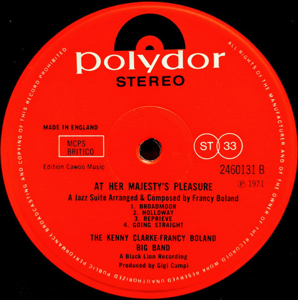 At Her Majesty's Pleasure....