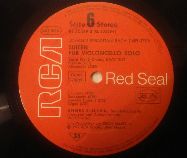 6 Suites A Violoncello Solo Senza Basso