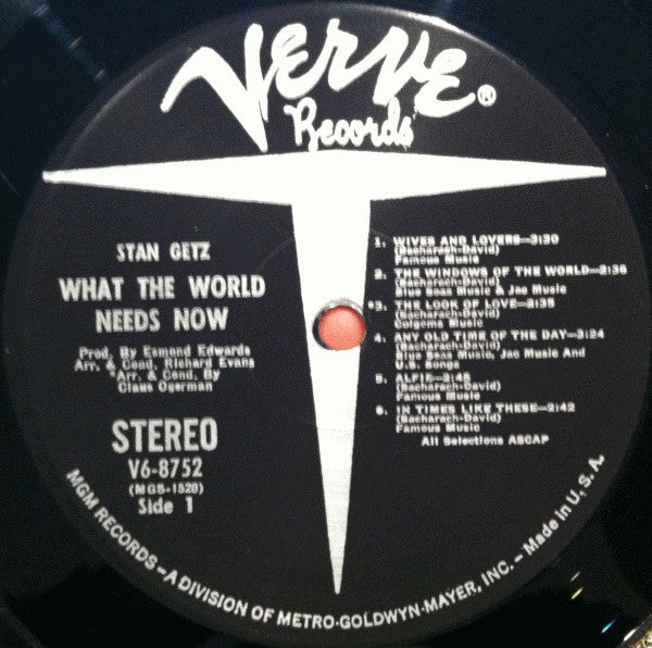 What The World Needs Now - Stan Getz Plays Bacharach And David