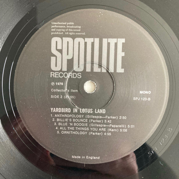 Yardbird In Lotus Land