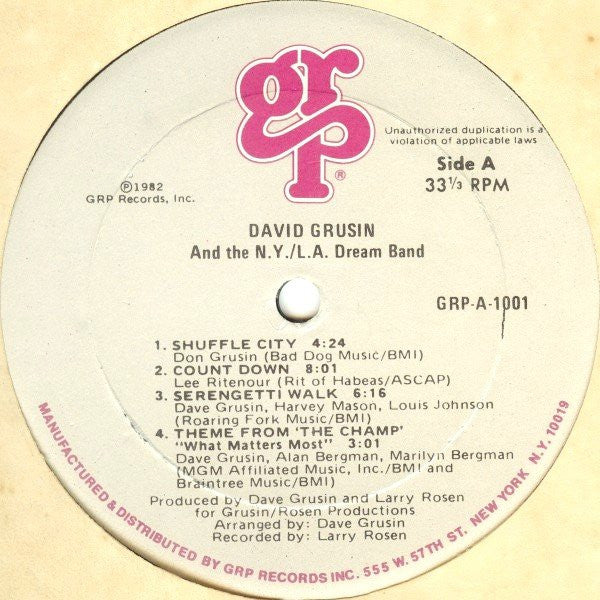 Dave Grusin And The N.Y. / L.A. Dream Band
