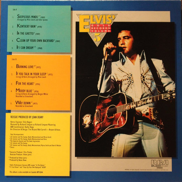 Elvis' Gold Records Volume 5