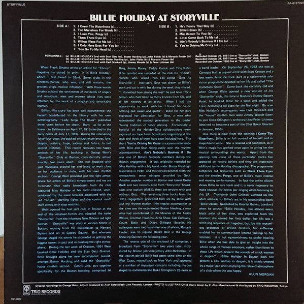 Billie Holiday At Storyville