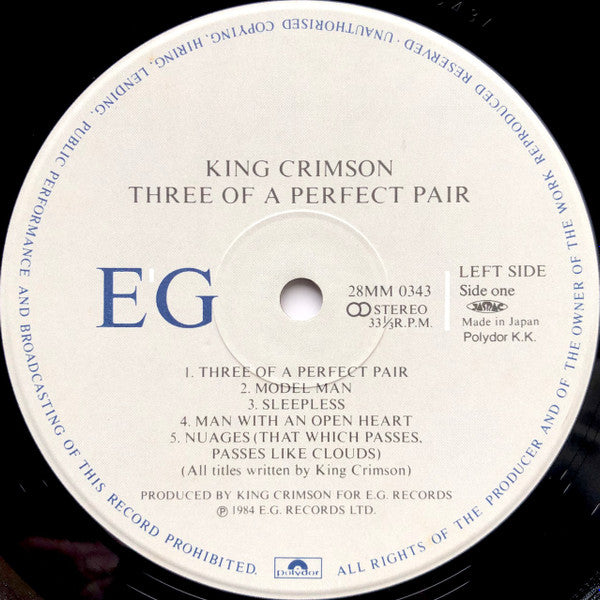 Three Of A Perfect Pair = スリー・オブ・ア パーフェクト・ペアー