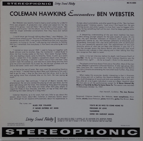 Coleman Hawkins Encounters Ben Webster