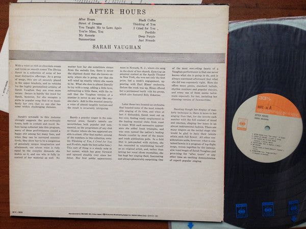 After Hours With Sarah Vaughan