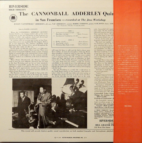 The Cannonball Adderley Quintet in San Francisco