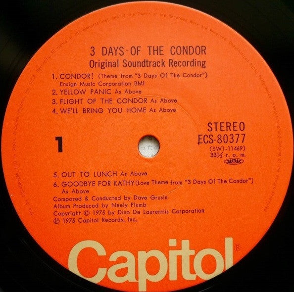3 Days Of The Condor (Original Soundtrack Recording)
