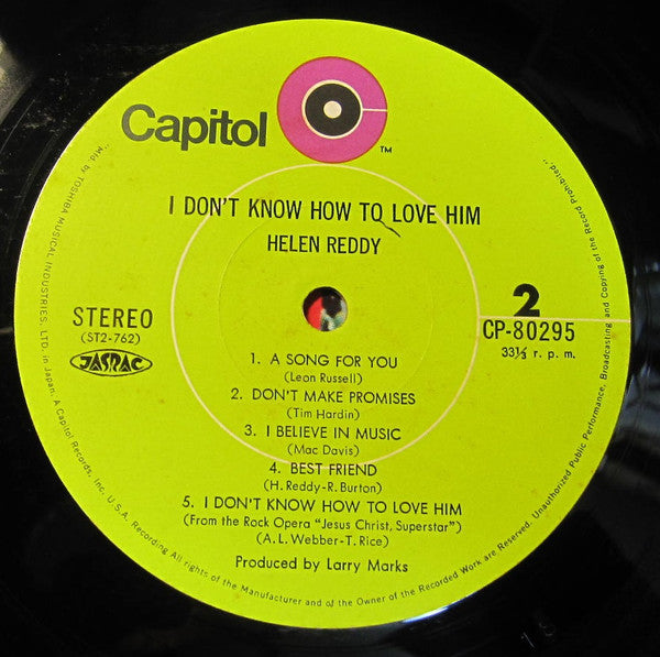 I Don't Know How To Love Him