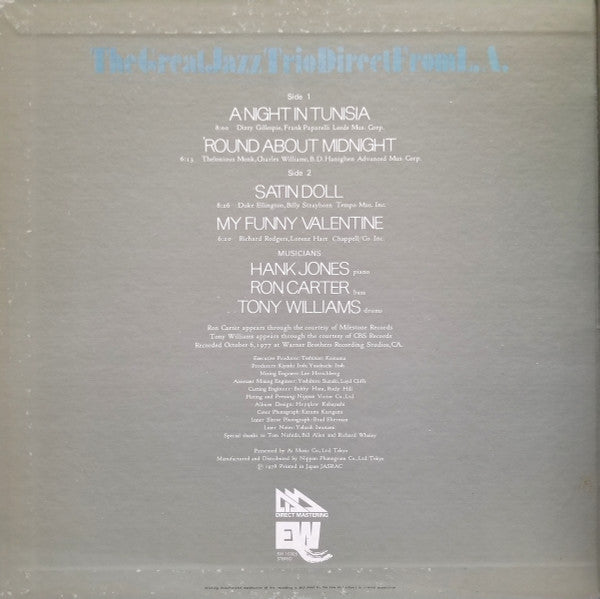 The Great Jazz Trio Direct From L.A.