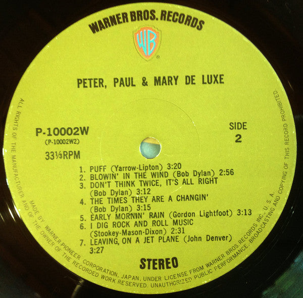 Peter, Paul & Mary De Luxe
