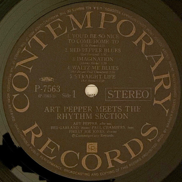 Art Pepper Meets The Rhythm Section