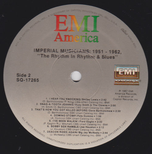 Imperial Musicians 1951-1962 "The Rhythm In Rhythm & Blue"