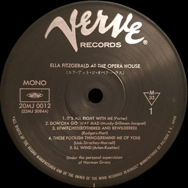 Ella Fitzgerald At The Opera House