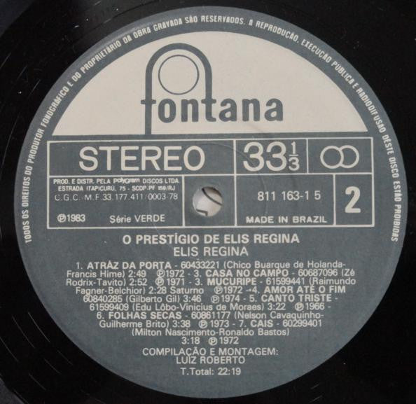 O Prestígio De Elis Regina